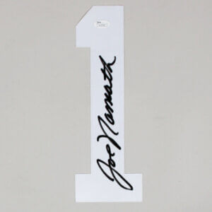 Joe Namath New York Jets Signed Felt Number #1 COA JSA