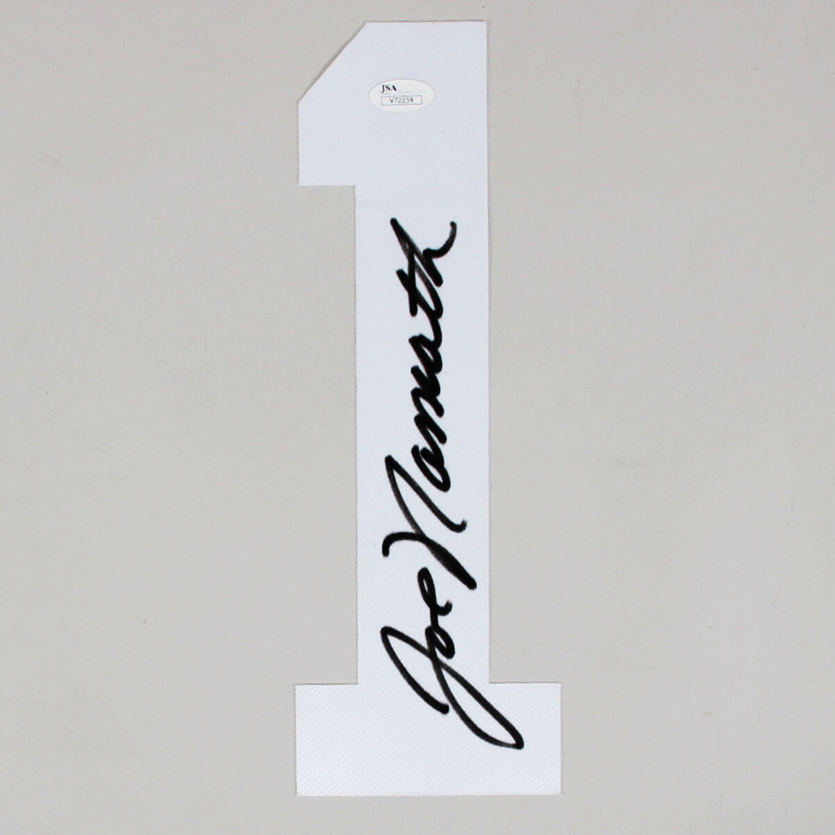 Joe Namath New York Jets Signed Felt Number #1 COA JSA