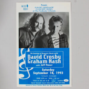 David Crosby & Graham Nash Signed Poster - COA JSA