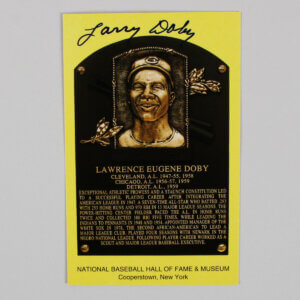 Larry Doby Signed Postcard - COA JSA