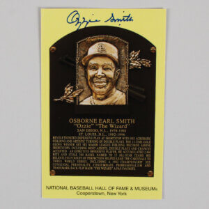 Ozzie Smith Signed Postcard - COA JSA
