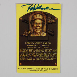 Rod Carew Signed Postcard - COA JSA
