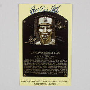 Carlton Fisk Signed Postcard - COA JSA