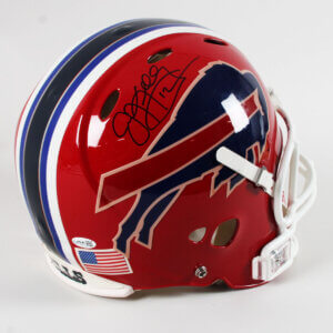 Jim Kelly Signed Helmet Full Size Bills - COA JSA