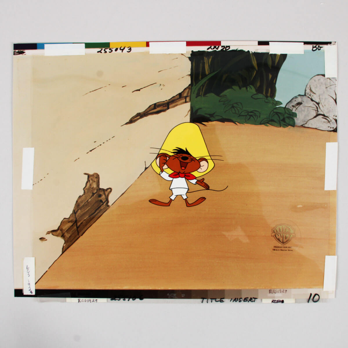 SPEEDY GONZALES Color Production Animation Cel 1990s 11x13 1/2