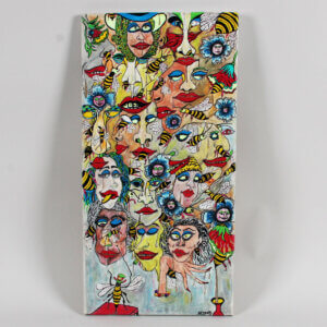 Floyd Sneed Orignal Art-Bee Orgie-Three Dog Night Drummer COA