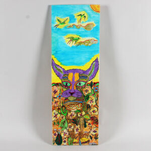 Floyd Sneed Orignal Art -Purple Cat -Three Dog Night Drummer