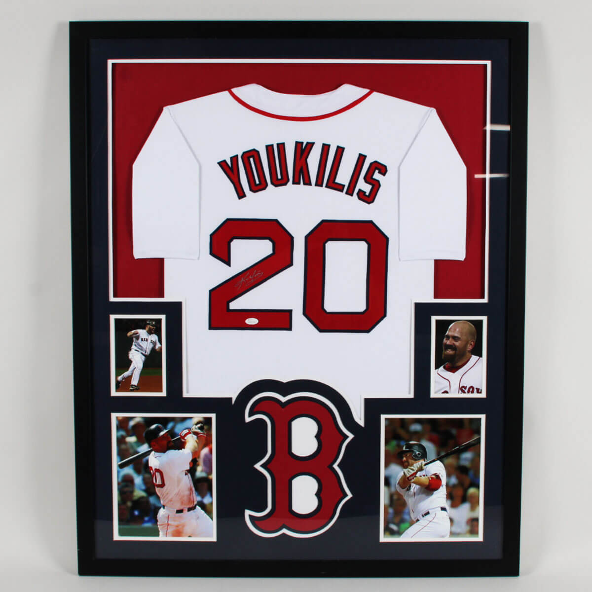Kevin Youkilis Signed Jersey Display Red Sox - COA JSA