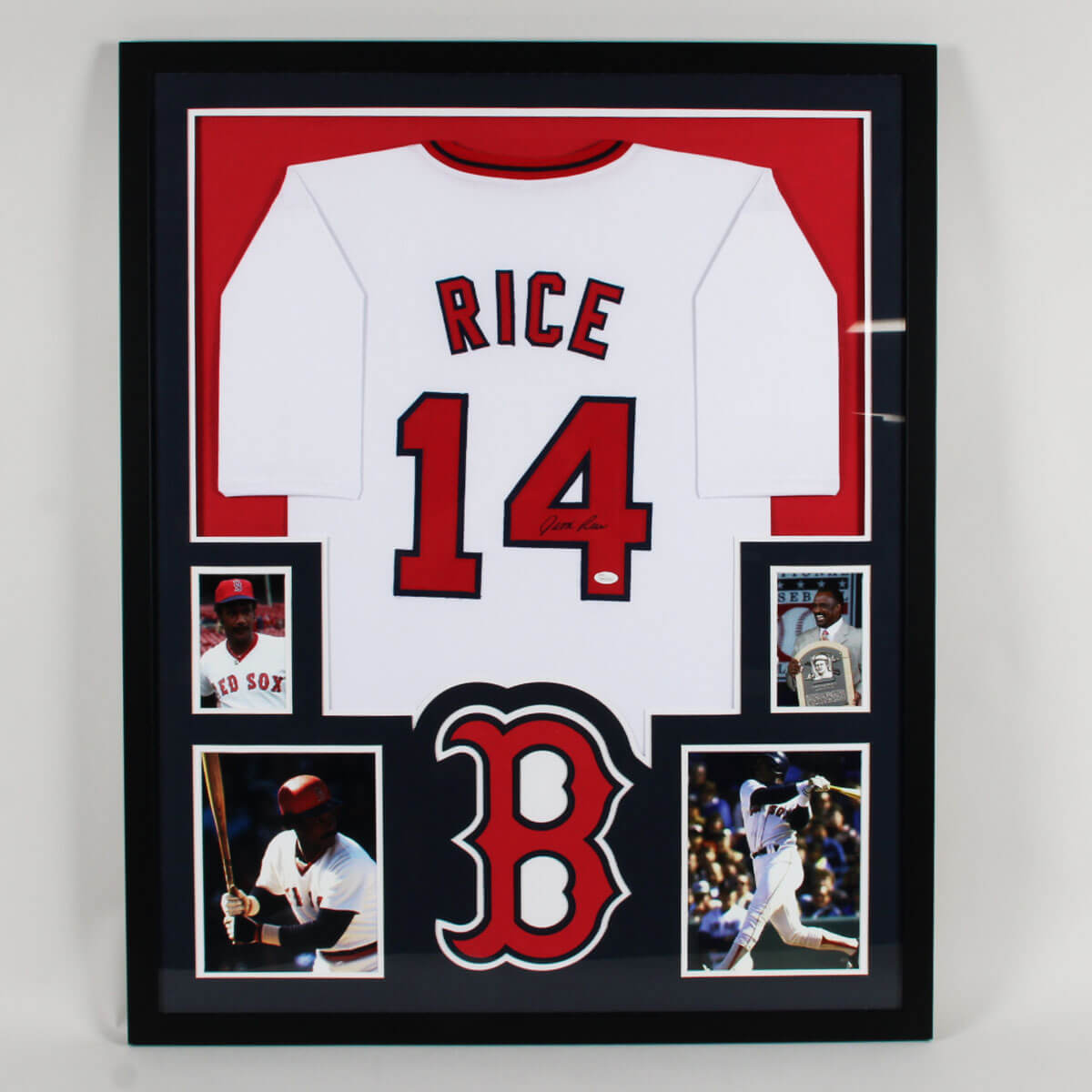 Jim Rice Signed Jersey Display Red Sox - COA JSA