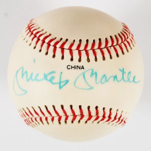 Mickey Mantle Signed Baseball Yankees - COA JSA