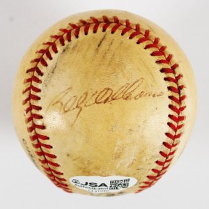Ron Santo Signed Baseball w/ Billy Williams Cubs - COA JSA