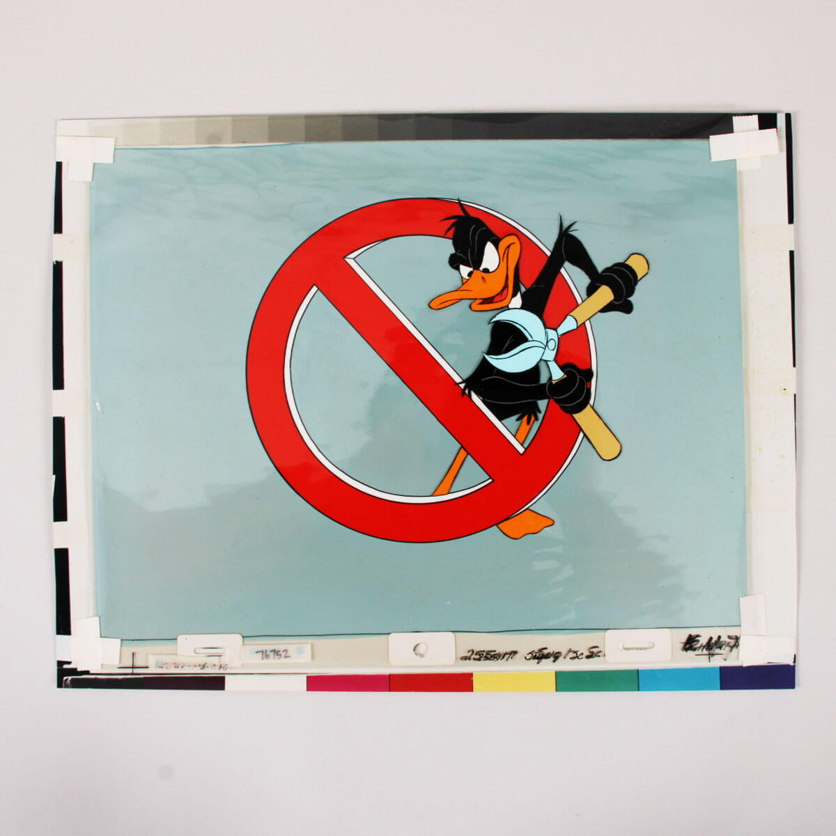 Daffy DUCK Walt Disney 1988s ORIGINAL Film Production Cel 10" x 12 1/2"
