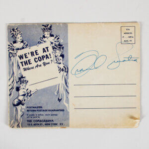 Frank Sinatra Signed Copacabana Advertising COA JSA