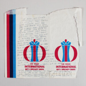 Elvis Hand-Written Essay "The Man Who Counts"  International Hotel Gift Bag COA Charlie Hodge & Elvis Step Brother