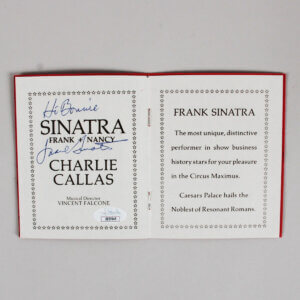 Frank Sinatra Signed Advertisement Caesars Palace - COA JSA