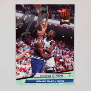 Shaquille O'Neal Signed Card 1992 Topps Stadium Club Rookie RC #247 - COA JSA