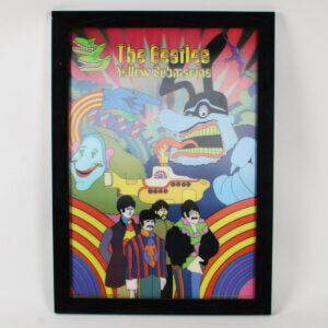 The Beatles Yellow Submarine Psychedelic 3D Laminate Hologram 2009 21x29 Framed