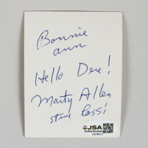 Steve Rossi Signed Photo w/ Marty Allen - COA JSA