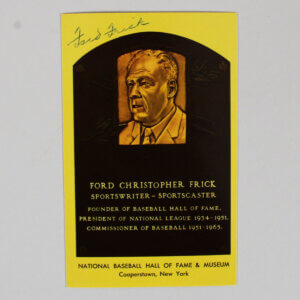 Ford Frick Signed Postcard - COA JSA