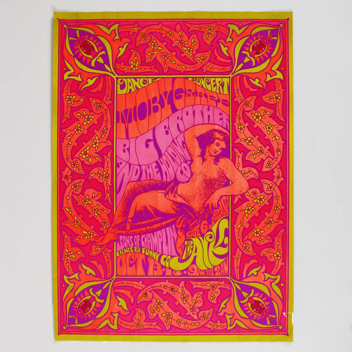 The ARK Big Brother and The Holding Co. Moby Grape Original 1967 Concert Poster