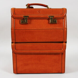 1990's Schedoni for Ferrari 348 355 Tan Italian Leather Console Luggage