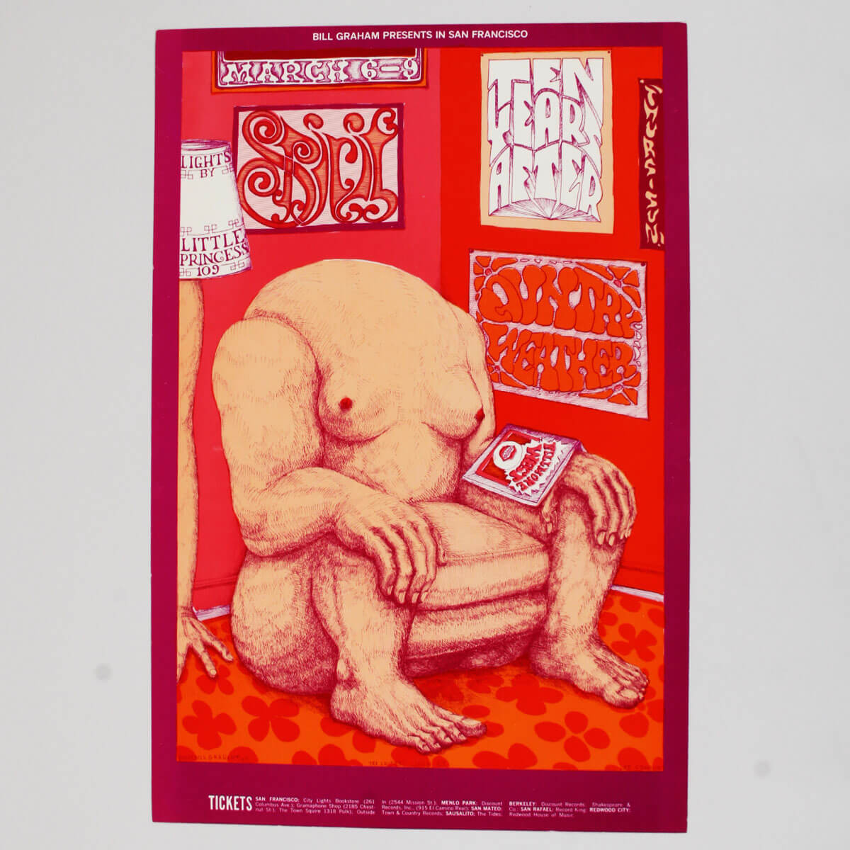 Spirit Poster BG163 FILLMORE 1969 Ten Years After Lee Conklin Bill Graham Vintage 1st Printing