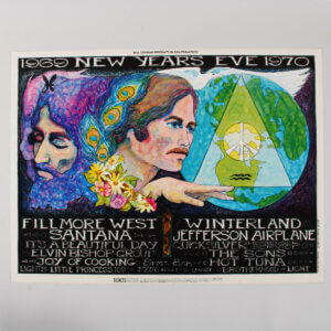 1969 Santana Bill Graham Fillmore / Winterland Concert Poster BG209, Bonnie Maclean