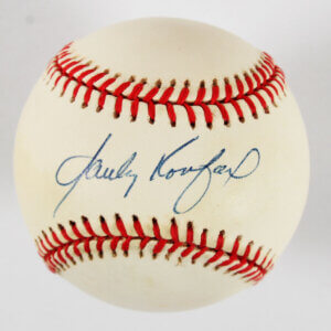 Sandy Koufax Signed Baseball Dodgers - COA JSA