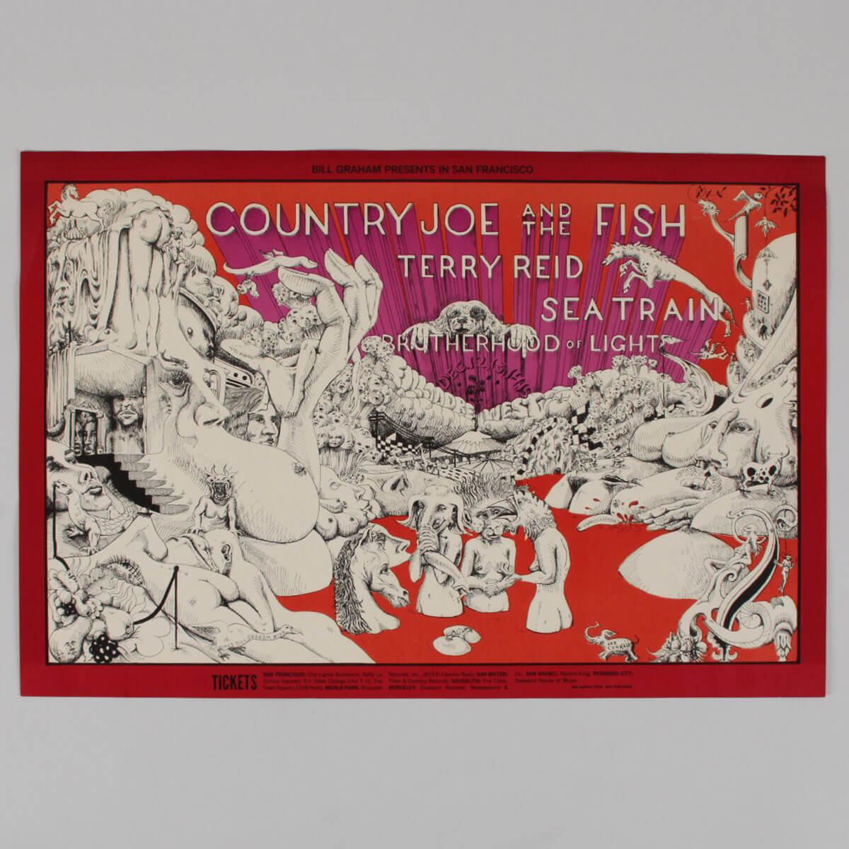 BG 149-1 Country Joe Sea Train Lee Conklin 1968 Fillmore Concert Poster