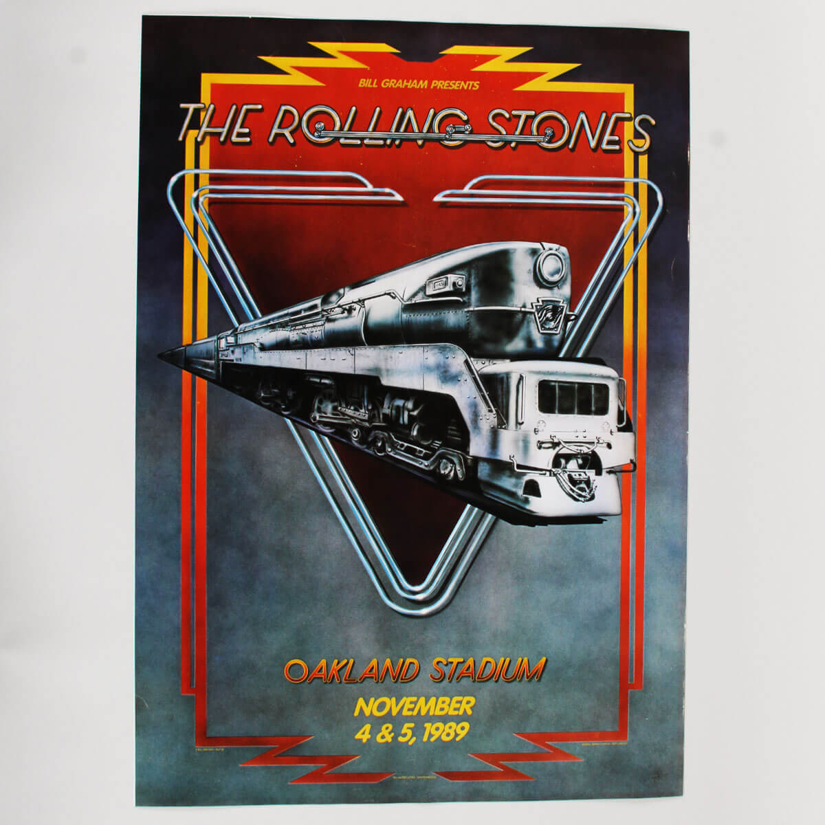 BGP-34 Bill Graham The Rolling Stones Oakland 1989 Steel Wheels Tour 1st Edition Poster