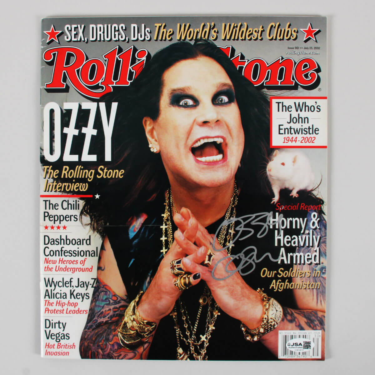 Ozzy Osborne Singed Magazine - COA JSA