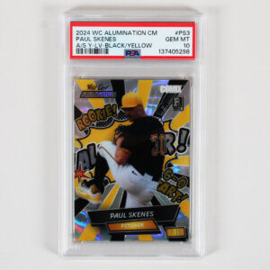 2024 WC Alumination CM Paul Skenes Graded RC Card #PS3 A/S Y-LV-Black/Yellow LE 7/15- PSA 10