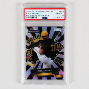 2024 WC Alumination CM Paul Skenes Graded RC Card #PS3 PIT B-RB-Black/Black LE 1/10 - PSA 10