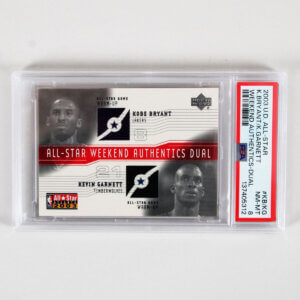 2003 U.D. All-Star Kobe Bryant/Kevin Garnett Graded Card #KB/KG Weekend Authentics-Dual - PSA 8