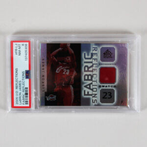 2005 U.D. Reflections LeBron James Graded Card #FR-LJ Fabric Reflections - PSA 8