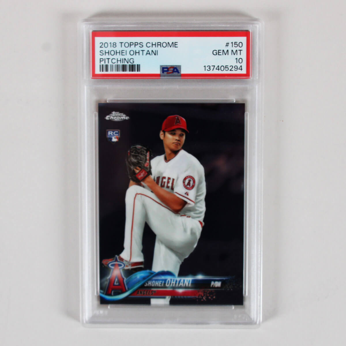 2018 Topps Chrome Shohei Ohtani Graded Rookie Card #150 Pitching - PSA 10