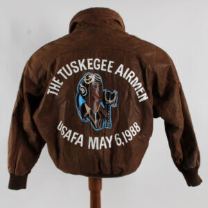 Tuskegee Vintage Airmen Bomber Custom Jacket 1988 Size M + Ephemera Paper Lot