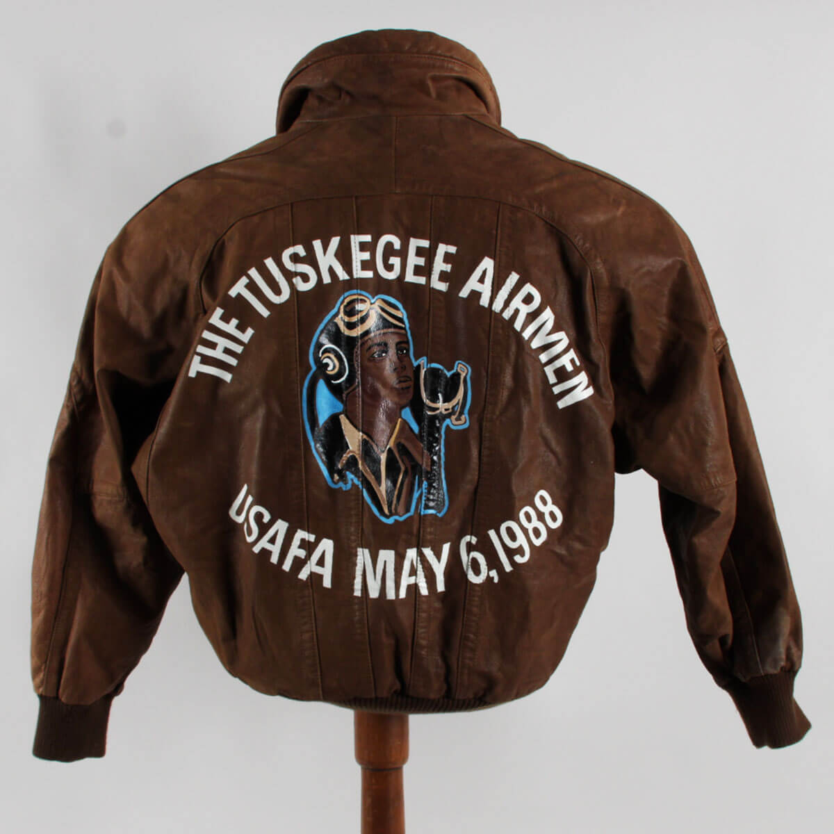 Tuskegee Vintage Airmen Bomber Custom Jacket 1988 Size M + Ephemera Paper Lot