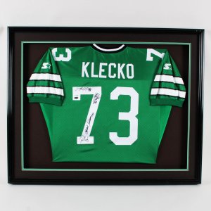 Joe Klecko Signed Jersey w/ Other Jets Display - COA JSA