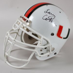 Larry Coker Signed Helmet Game Issued Miami Hurricanes "Go Canes" - COA JSA & 100% Authentic Team