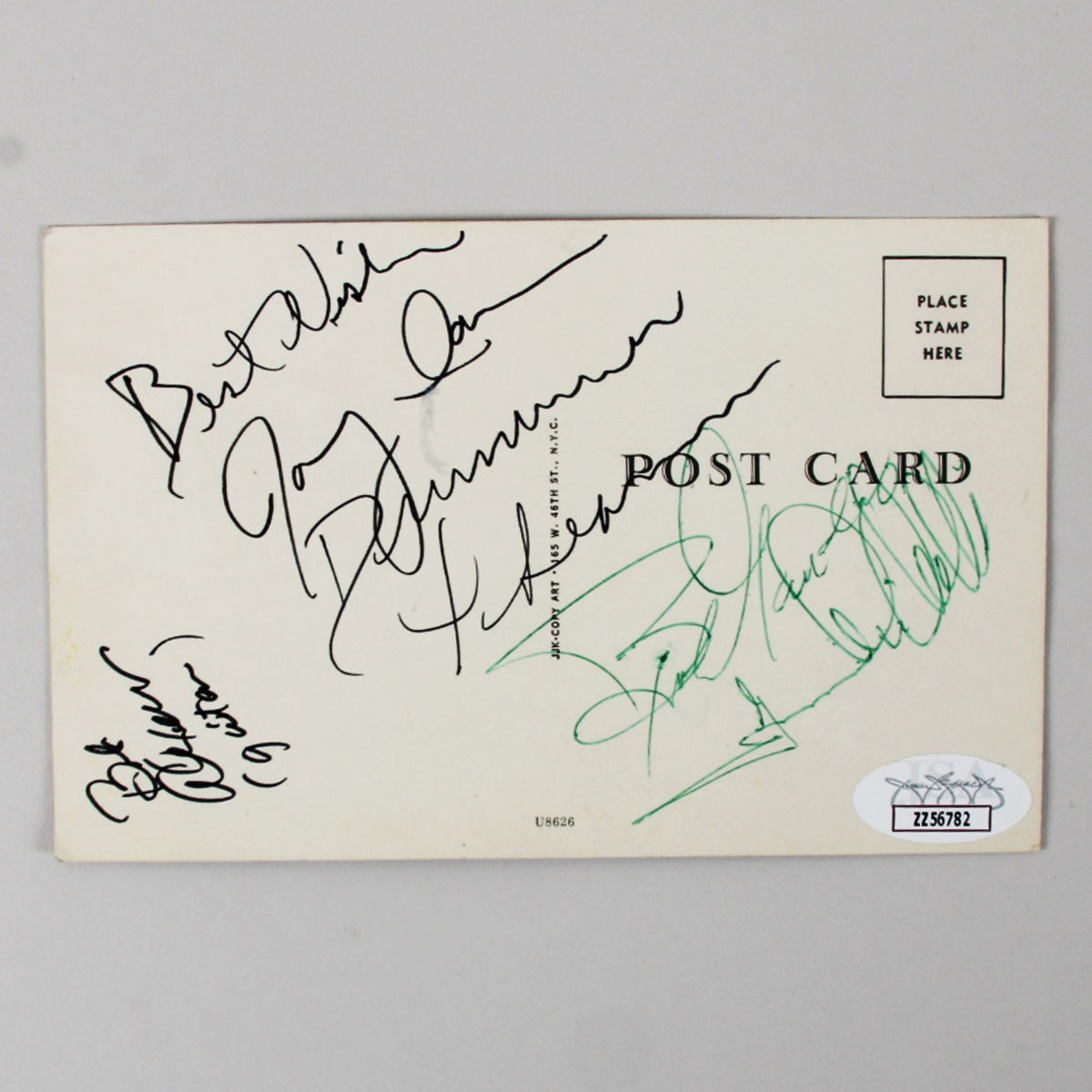 The Four Seasons Band Signed Postcard - COA JSA