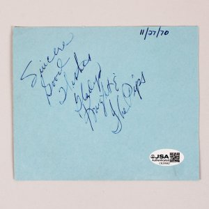 Gladys Knight Signed Cut Album Page - COA JSA