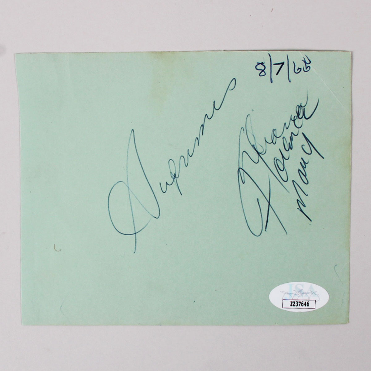 The Supremes Signed Cut Album Page w/ Dizzy Gillespie - COA JSA