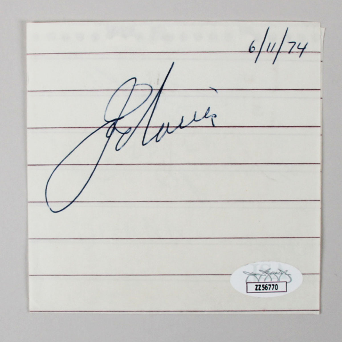Joe Louis Signed Cut - COA JSA