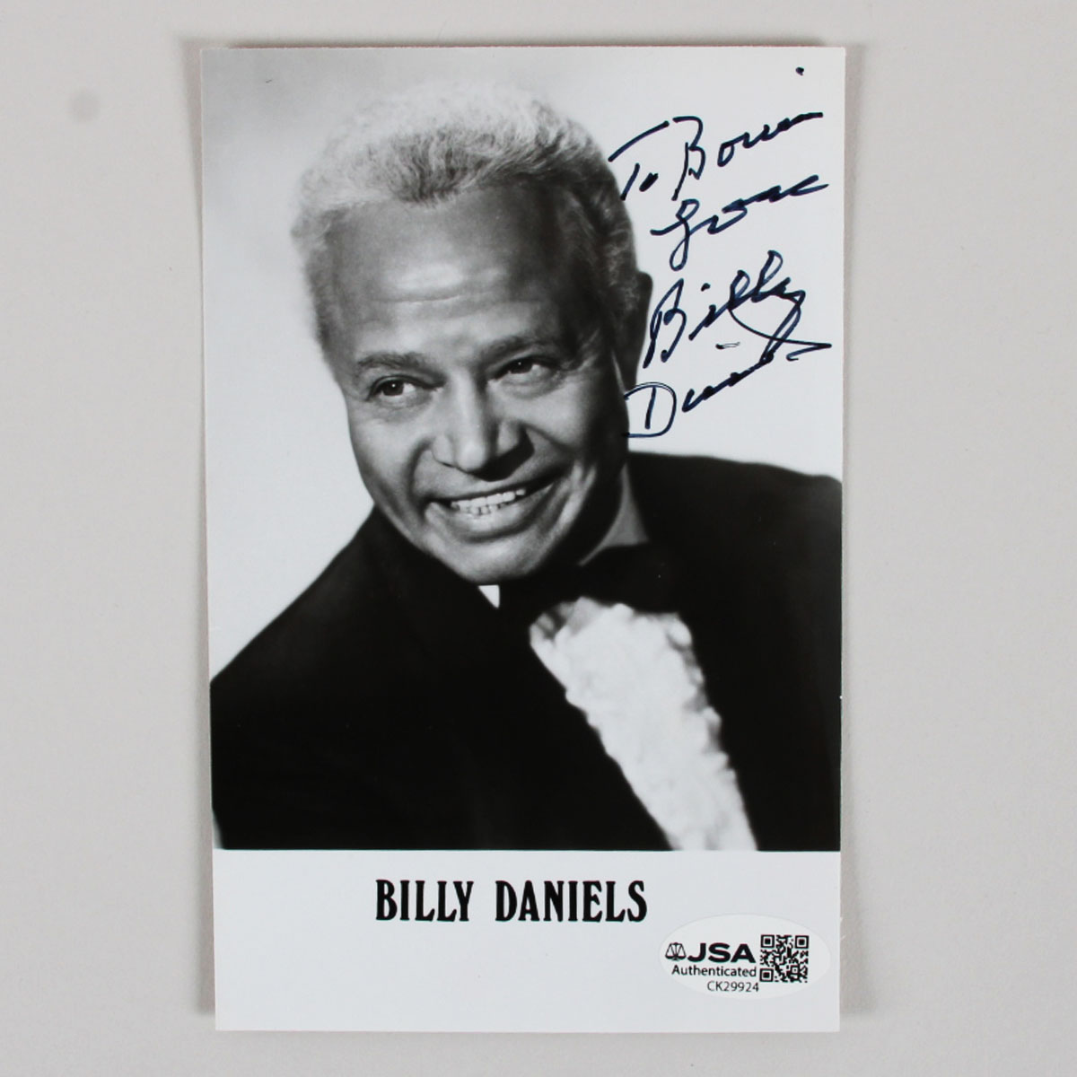 Billy Daniels Signed Photo - COA JSA