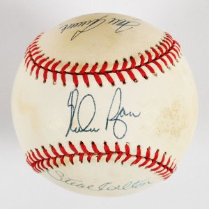 300/3000K Win Signed Baseball - COA JSA