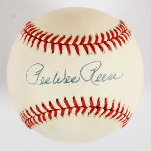 Pee Wee Reese Signed Baseball Dodgers - COA JSA