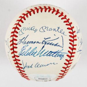 500 HR Club Mantle Williams Mays Aaron (11) Signed Autographed MLB Ball JSA/LOA