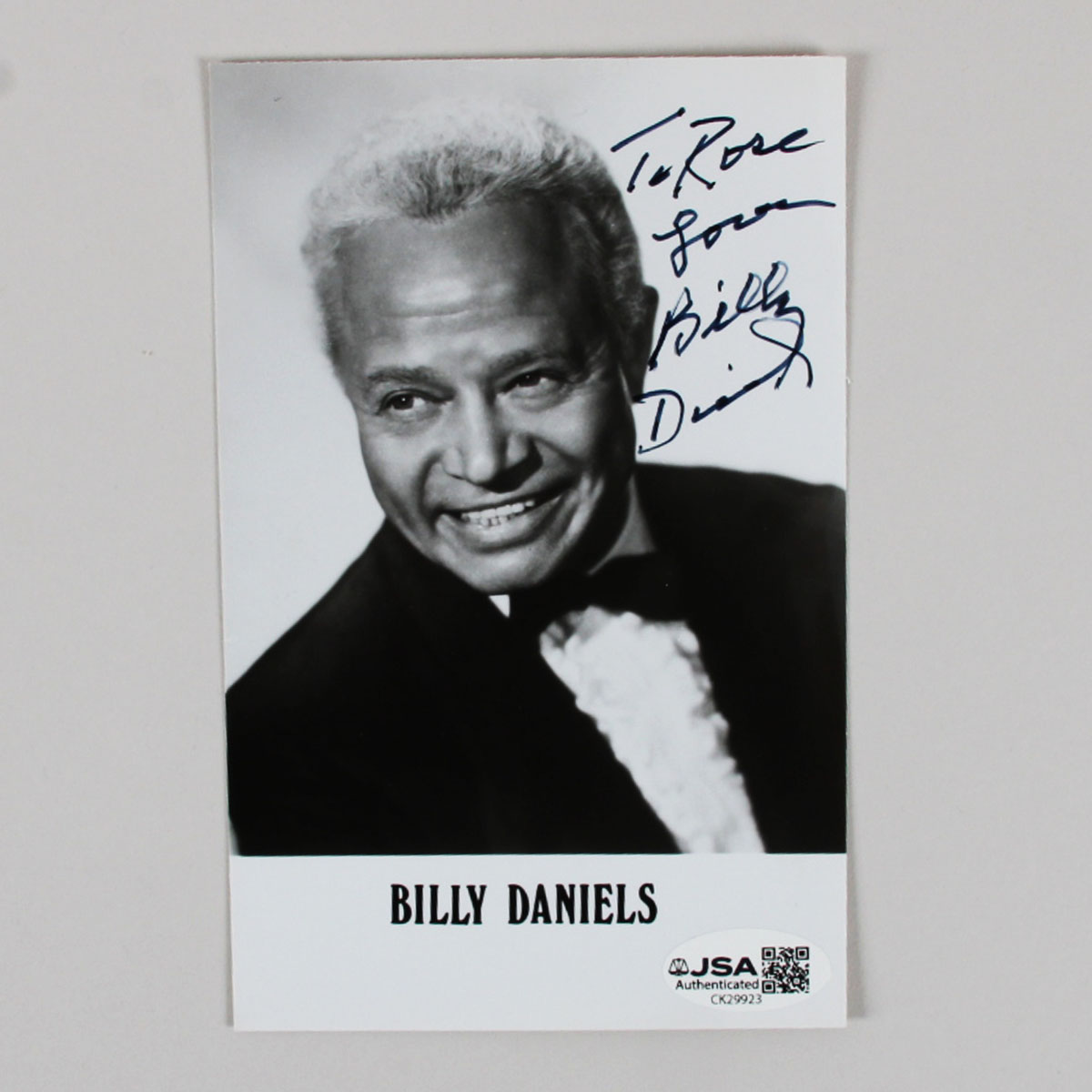 Billy Daniels Signed Photo - COA JSA