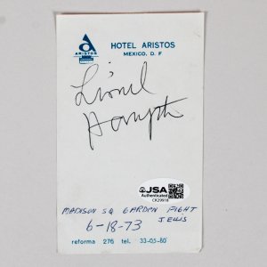 Lionel Hampton Signed Cut - COA JSA